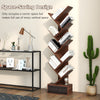10-Tier Wooden Bookshelf Tree Shaped Display Storage Rack Utility Organizer Rack