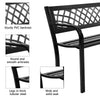 Outdoor Furniture Garden Bench Steel Frame Weatherproof Patio Loveseat