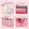 Kids Play Tent Large Playhouse w/ Side Storage Pocket-Pink + Grey