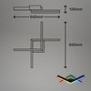 LED Ceiling Light Chandelier Lamp RGB Dimmable CCT Remote Control 18W Gaming