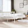 Bed Frame White Solid Wood 120x200 H0H3