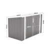 6.4 x 6.7ft Garden Waterproof Anti-UV Storage Pent Bike Shed Steel Lockable Door