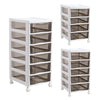 3-6Tier Plastic Chest of Drawers Bedside Cabinet Home Tidy Storage Shelving Unit