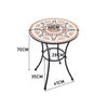 Mosaic Bistro Set Outdoor Patio Garden Furniture Dining Set Table Folding Chairs