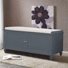 Shoe Cabinet Rack Storage 2 Door Padded Seat Cupboard Footwear Stand Wooden Unit