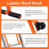 Pair Extension Ladder Roof Hook w/ WHEEL Ladders Adapter Ladder Stabilizer Climb