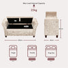 Seville Storage Ottoman Seat Stool Bench Chest Toy Box Pouffee Champagne Velvet