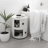 Round ABS Cylinder Cabinet Cupboard Drawer Storage Unit Bathroom Bedroom Stand