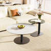 Sintered Stone Coffee Table and Tempered Glass End Table for Living Room Bedroom