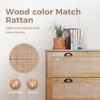 Rattan Cabinet Dresser 3-Drawer Chest of Drawers Rattan Bedside Tables & Cabinet