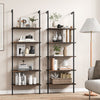 5-Tier Ladder Shelf Bookshelf Wall Mounted Storage Organizer Plant Display Rack