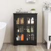 Bathroom Floor Cabinet Freestanding Display Storage Cabinet w/ Doors