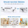 Kids Table and Chair Set 4-in-1 Wooden Activity Table and 2 Chairs for Drawing