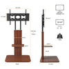 Industrial TV Floor Stand 33-65inch LCD LED Height Adjustable W Shelves