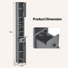 Bathroom Tall Cabinet Slim Freestanding Storage Organizer Cupboard With 2 Doors