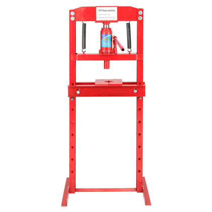 12 Ton Floor Heavy Duty Red Standing Hydraulic Press Workshop Garage Bearing Use