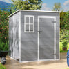 Waterproof Outdoor Garden Tool Storage Shed Pastic Bike Shed House Lockabl 6x6FT