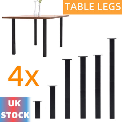 4X Industrial Pipe Table Legs Coffee Table Furniture Legs Metal Black Stand DIY