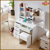 Dressing Table Stool Set with 10 LED Light sliding Mirror Vanity Make up Desk