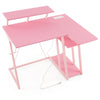L-Shaped Gaming Desk Small Computer Desk Gaming Workstation w/Outlets