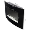 LED Fireplace Media Wall Fire Wall Mounted / Standing Electric Heater 40-100in