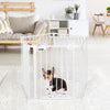 5-panel Metal Baby Pet Playpen Fireplace Fence Safety Fence Lockable Gate White