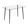 Rectangle Tempered Glass Top Dining Table 120cm Modern Kitchen Furniture Table