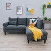 L-Shaped Corner Sofa, Sectional Couch with Built-in USB Port Chaise