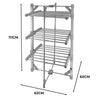 Electric Heated Clothes Airer With Cover 3 Tier Dryer Rack Indoor Foldable Horse