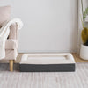 Dog Bed Dog Sofa Bed with Bolster Soft Cosy Dog Bed Couch Lounger
