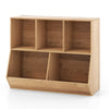 5-Cubby Kids Toy Storage Organizer Wooden Children Bookcase Bookshelf Cabinet
