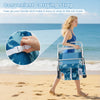 Portable Sand Chairs 2-Pack Beach Chairs with Towel Bars-Blue
