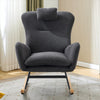 Modern Rocking Chair Swing Rocker Armchair Baby Rocking Chair For Nursery Grey
