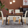 Parson Accent Diner Chairs Dining Room Chairs Set of 2 w/Padded Seat-Beige