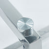 Clear Tempered Glass Coffee Table Round Side End Tea Table Cross Box Chrome Base