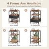 Narrow Side Table with USB & Power Outlets, 3-Tier Nightstand Drawer Rustic