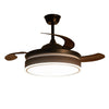 42" Ceiling Fan LED Chandelier Retractable 3 Blades Fan Lamp With Remote Control