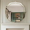 80cm Large Wall Mirror Irregular Floral Beveled Golden Rim Accent Mirror Mantle