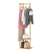 Sturdy Clothes Rail SeparateHanging Garment Coat Stand Shoe Rack w/2 Shelf Hooks