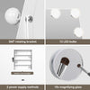 Hollywood Make up Mirror with Storage 3-Tier Jewelry Box LED Lighted Tabletop