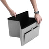 Folding Storage Ottoman Box Drawer Footstool Foldable Bench Chair Footrest Linen
