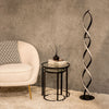 Black Twist Floor Lamp Living Room Light Integrated LED Standard Standing Light
