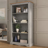Corona Bookcase Grey Medium Display Cabinet Shelving Unit Solid Pine Mexican