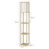 LED Floor Lamp Light Standing Reading Storage Shelf for Bedroom Living Room