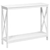 Industrial 2-Tier Console Table Entryway Hallway Rustic Sofa Side Table