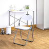 Folding Chairs Padded Faux Leather Studying Dining Office Event Chair White x4