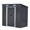 4x6ft Garden Shed Yard Tool Storage Small House Metal Pent Roof Store Organizer