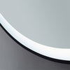Black Round Framed LED Illuminated Bathroom Mirror with Dimmable Lights Demister