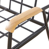 PU Single Sofa Wood Arm Metal Frame Comfort Save Space Office Home Hotel Lounge