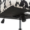 Cow Skin Effect Velvet Adjustable Computer Office Chair Swivel Gas Lift Chair